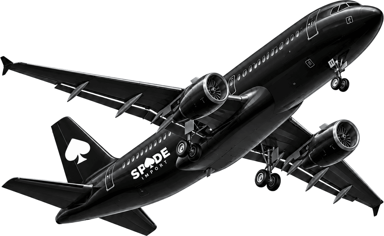 Spade Import branded cargo plane